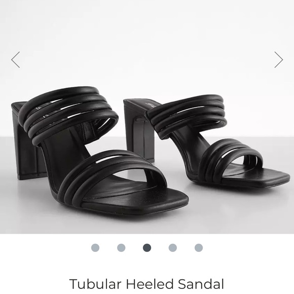 Soda Tubular Strap Square Toe Heel Sandals from Buckle - Picture 3 of 7